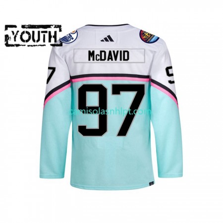 Camiseta Edmonton Oilers CONNOR MCDAVID 97 2023 All-Star Adidas Branco Authentic - Criança